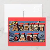 Carte postale de salutation Asbury Park NJ (Devant / Derrière)