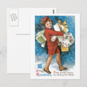 Carte postale de salutation avec l'image vintage (Devant / Derrière)