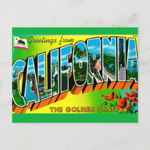 Carte postale de salutation Californie  