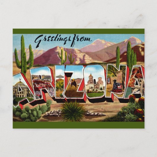 Carte postale de salutation d'Arizona (Devant)