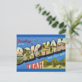 Carte postale de salutation de Brigham Utah (Debout devant)