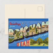 Carte postale de salutation de Brigham Utah (Devant / Derrière)