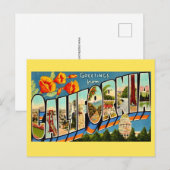 Carte postale de salutation de Californie (Devant / Derrière)