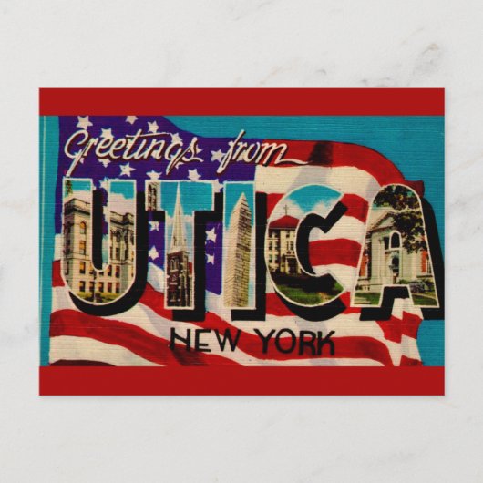 Carte postale de salutation de la vieille Utica da (Devant)