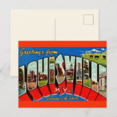 Carte postale de salutation de Louisville KY (Devant / Derrière)