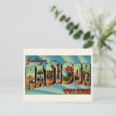 Carte postale de salutation de Madison Wisconsin (Debout devant)