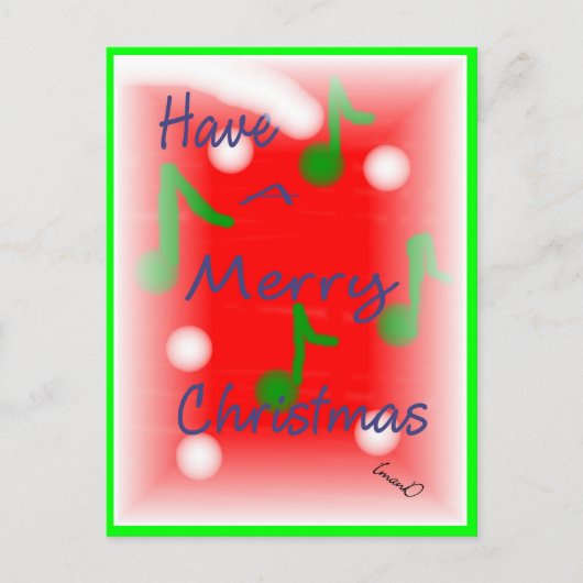 Carte postale de salutation de Noël (Devant)