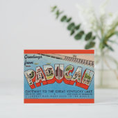 Carte postale de salutation de Paducah KY (Debout devant)