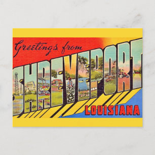 Carte postale de salutation de Shreveport LA