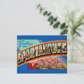Carte postale de salutation de Spartanburg SC (Debout devant)