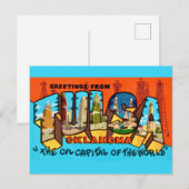 Carte postale de salutation de Tulsa Oklahoma (Devant / Derrière)