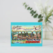 Carte postale de salutation de Wausau Wisconsin (Debout devant)