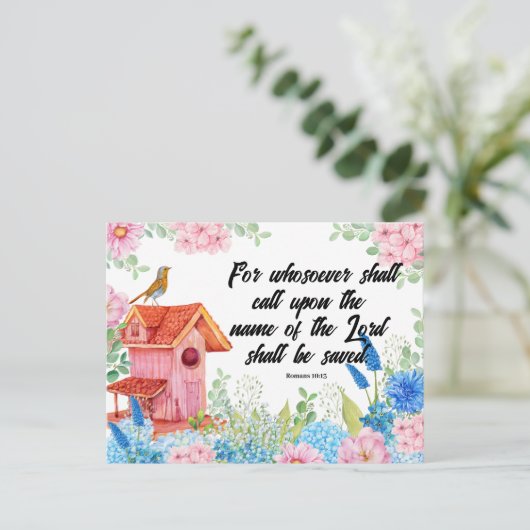 Carte postale de salutation des Écritures (Debout devant)