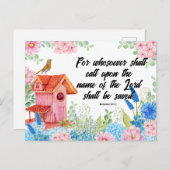 Carte postale de salutation des Écritures (Devant / Derrière)