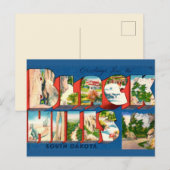 Carte postale de salutation vintage Black Hills SD (Devant / Derrière)