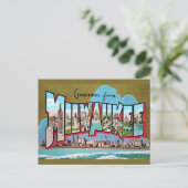 Carte postale de salutation vintage Milwaukee (Debout devant)