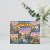 Carte postale de salutations d'Alabama (Debout devant)