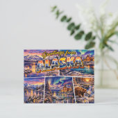 Carte postale de salutations d'Alaska (Debout devant)