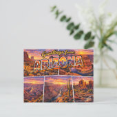 Carte postale de salutations d'Arizona (Debout devant)