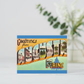Carte postale de salutations d'Augusta Maine (Debout devant)