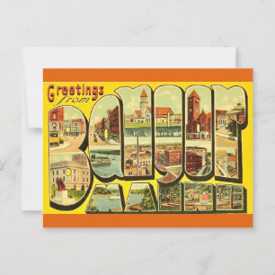 Carte postale de salutations de Bangor Maine