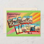 Carte postale de salutations de Beach Haven NJ (Devant / Derrière)