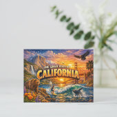 Carte postale de salutations de Californie (Debout devant)
