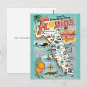 Carte postale de salutations de Floride (Devant / Derrière)