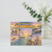 Carte postale de salutations de Floride (Debout devant)