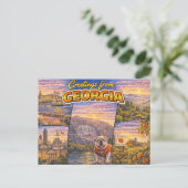 Carte postale de salutations de Géorgie (Debout devant)