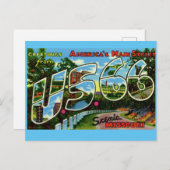 Carte postale de salutations de la route 66 Scenic (Devant / Derrière)