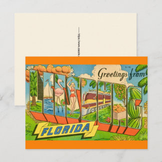 Carte postale de salutations de Leesburg Floride