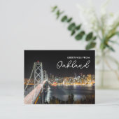 Carte postale de salutations de l'horizon d'Oaklan (Debout devant)