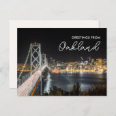 Carte postale de salutations de l'horizon nocturne (Devant / Derrière)