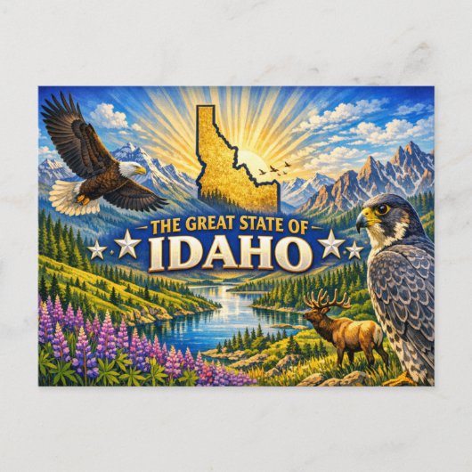 Carte postale de salutations de l'Idaho (Devant)