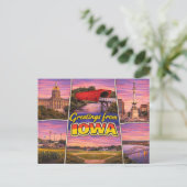 Carte postale de salutations de l'Iowa (Debout devant)