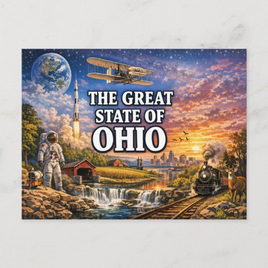 Carte postale de salutations de l'Ohio (Devant)