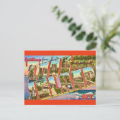 Carte postale de salutations de Long Island NY (Debout devant)