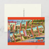 Carte postale de salutations de Long Island NY (Devant / Derrière)