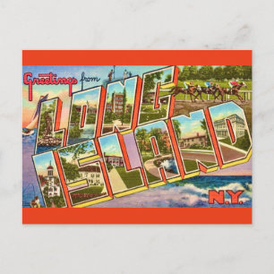 Carte postale de salutations de Long Island NY