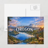 Carte postale de salutations de l'Oregon (Devant / Derrière)