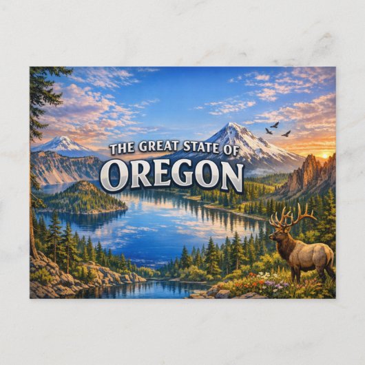 Carte postale de salutations de l'Oregon (Devant)