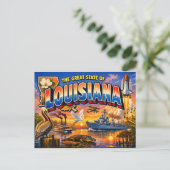 Carte postale de salutations de Louisiane (Debout devant)