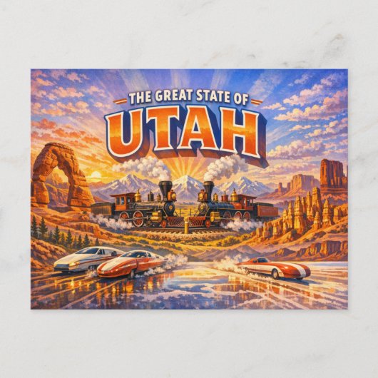 Carte postale de salutations de l'Utah (Devant)