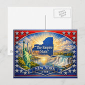 Carte postale de salutations de New York (Devant / Derrière)