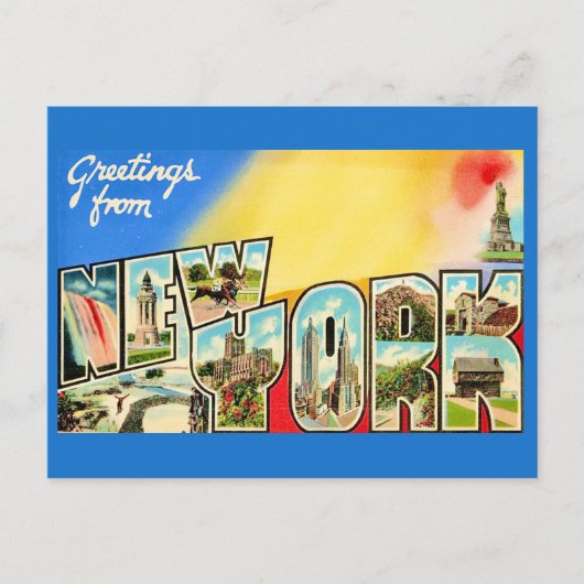Carte postale de salutations de New York (Devant)