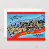 Carte postale de salutations de Palisades NJ (Devant / Derrière)