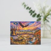 Carte postale de salutations de Pennsylvanie (Debout devant)