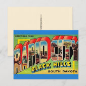 Carte postale de salutations de Rapid City SD (Devant / Derrière)
