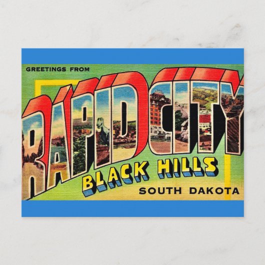 Carte postale de salutations de Rapid City SD (Devant)